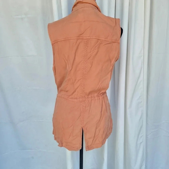NWT Max Jeans Women's Vest Orange Toast Size Medium M Drape Military Jacket $99 - Picture 5 of 12